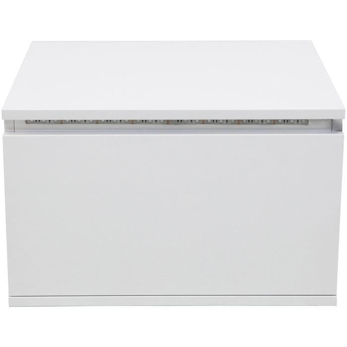 Chevet LED décor blanc L48 cm, Flow