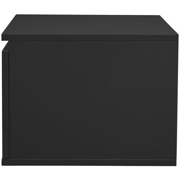 Chevet LED décor noir L48 cm, Flow