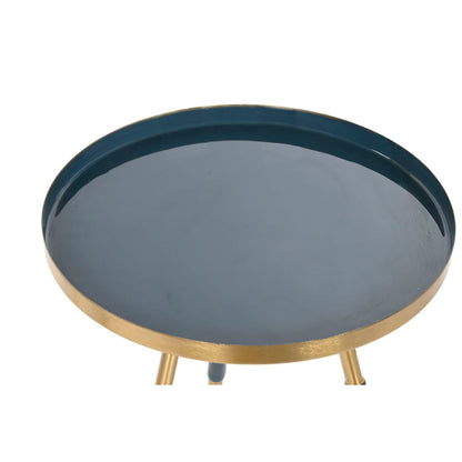 Jeu de 2 tables Home ESPRIT Bleu Doré 41 x 41 x 51 cm