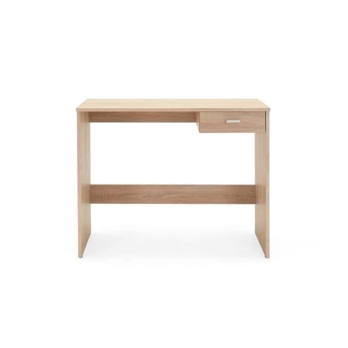 Bureau 1 tiroir décor chêne sonoma 89 cm, Fritz 30