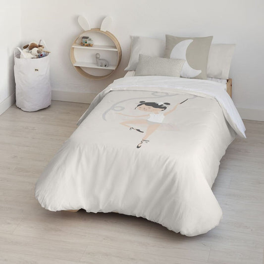 Housse de couette en coton beige 155x220 cm, Kids&Cotton Chay