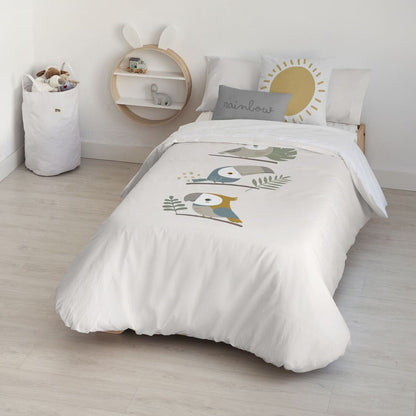 Housse de couette en coton blanc 155x220 cm, Kids&Cotton Esko