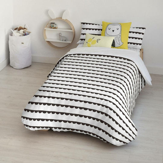 Housse de couette en coton noir et blanc 155x220 cm, Kids&Cotton Guildo