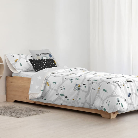 Housse de couette en coton, Kids&Cotton Brail Blanc