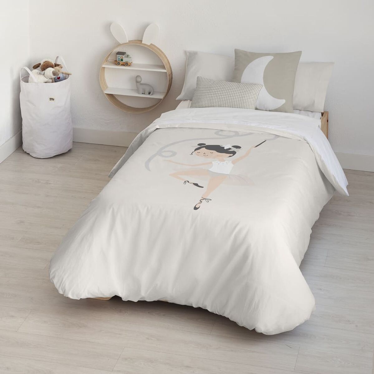 Housse de couette en coton beige 180x220 cm, Kids&Cotton Chay