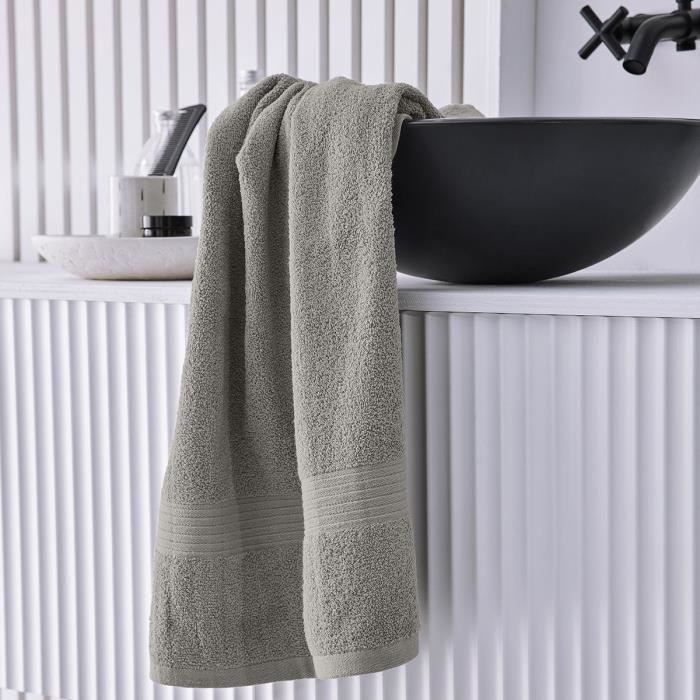 Drap de bain 100% coton 70x130 cm, coloris dune, Today Essential