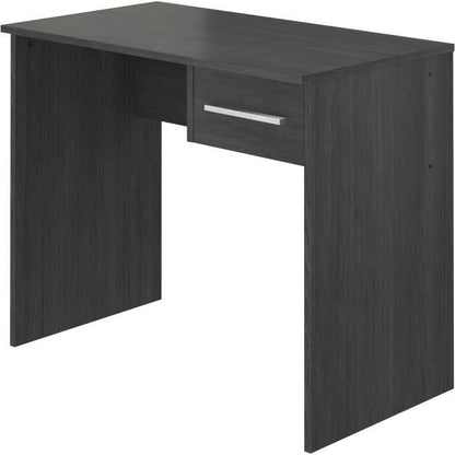 Bureau petit tiroir mélaminé gris cendré 90 cm