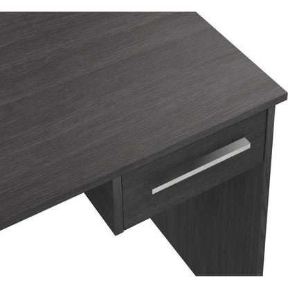 Bureau petit tiroir mélaminé gris cendré 90 cm