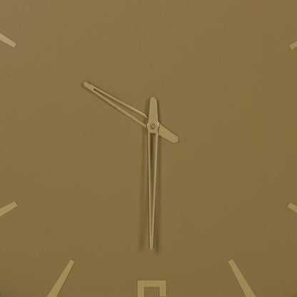 Horloge Murale Jaune Verre Acier